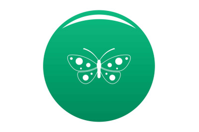 Butterfly icon vector green