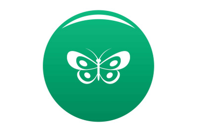 Tropical butterfly icon vector green