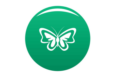 Unusual butterfly icon vector green