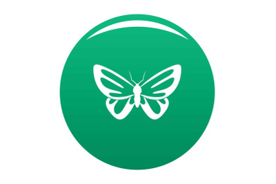 Exotic butterfly icon vector green