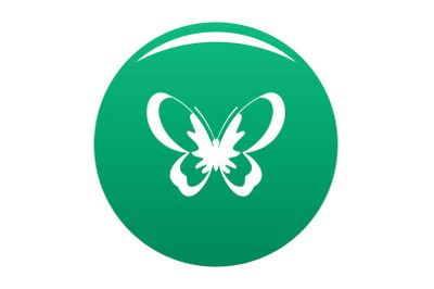 Unknown butterfly icon vector green