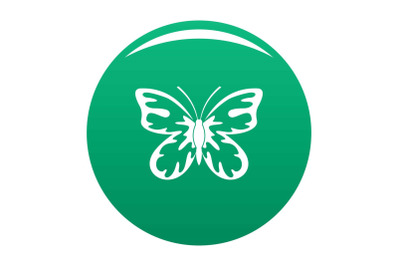 Summer butterfly icon vector green