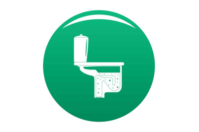 Toilet equipment icon vector green