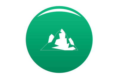 Iceberg icon vector green