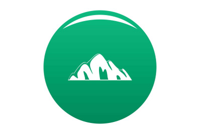 Beautiful mountain icon vector green