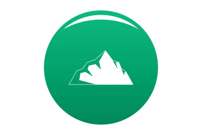 Exploration of mountain icon vector green