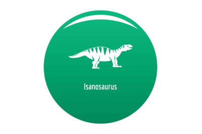 Isanosaurus icon vector green