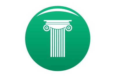 Reinforced concrete column icon vector green