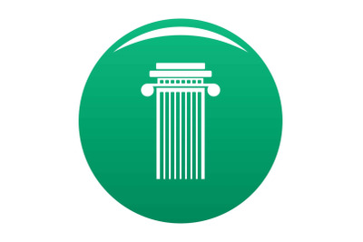 Cylindrical column icon vector green