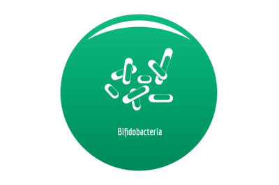 Bifidobacteria icon vector green