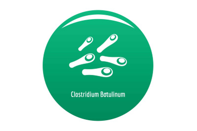 Clostridium botulinum icon vector green