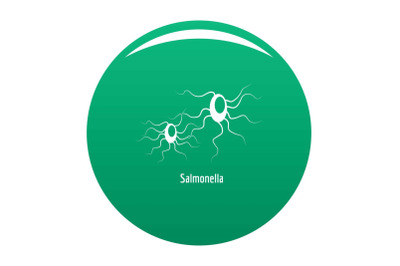 Salmonella icon vector green