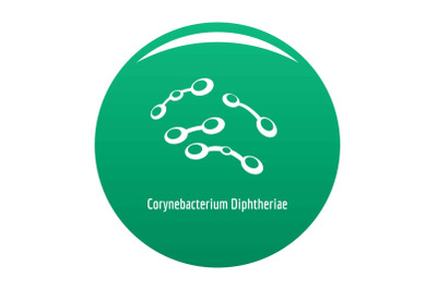 Corynebacterium diphtheriae icon vector green