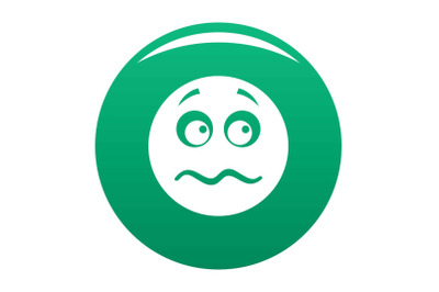 Smile icon vector green