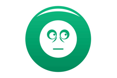 Smile icon vector green