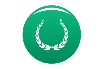 Royal wreath icon vector green