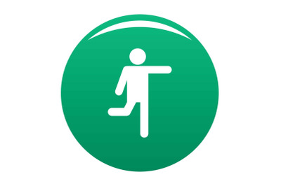 Stick figure stickman icon vector green