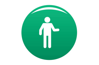 Stick figure stickman icon vector green