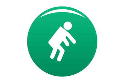 Stick figure stickman icon vector green