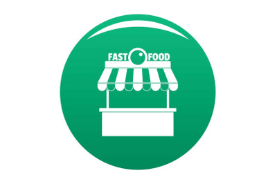 Fast food icon vector green