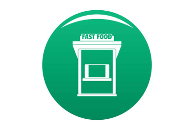 Fast food trade icon vector green