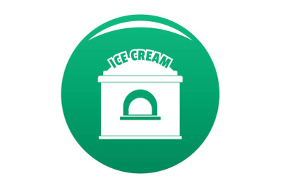 Ice creme trade icon vector green