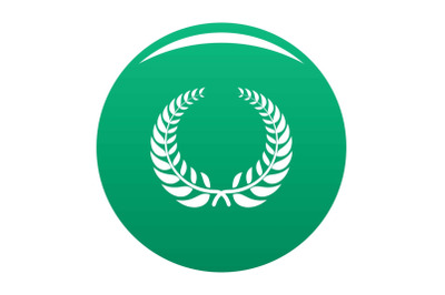 Victory wreath icon vector green