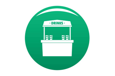 Drinks selling icon vector green