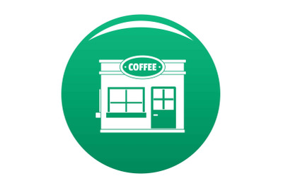 Coffee trade icon vector green