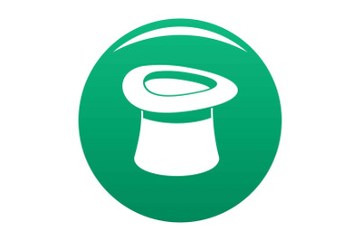 Inverted hat icon vector green