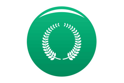 Awarding icon vector green