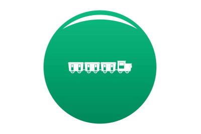 Reserved carriages icon vector green