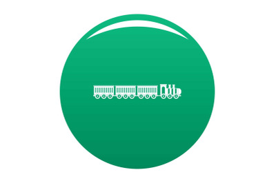 Sedentary train icon vector green