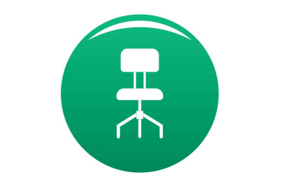 Hard chair icon vector green