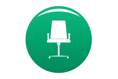 School chair icon vector green