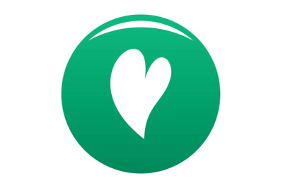 Deaf heart icon vector green
