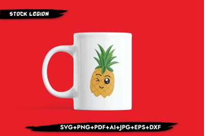 Wink Pineapple SVG