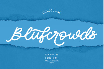 Blufcrowds Classic Script Font