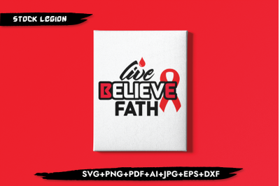 Live Believe Faith SVG