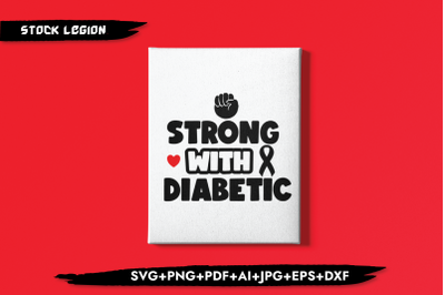 Strong With Diabetic SVG