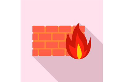 Firewall icon, flat style