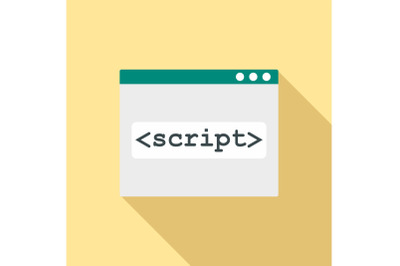 Script window icon, flat style