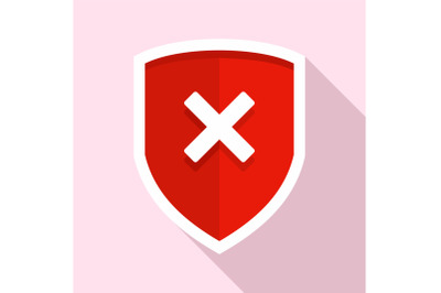 No digital secured icon, flat style