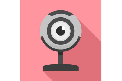 Web camera icon, flat style