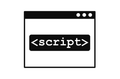 Script window icon, simple style