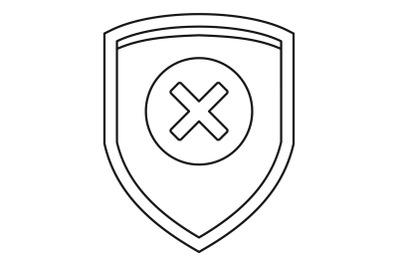 No digital secured icon, outline style