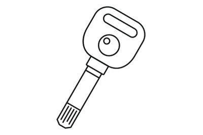 Usb digital lock key icon, outline style