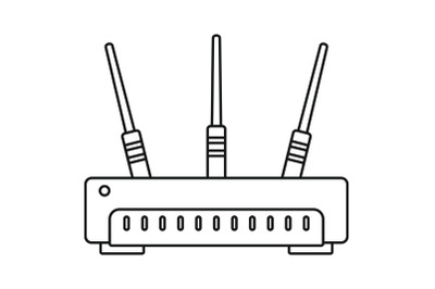 Wifi router icon, outline style