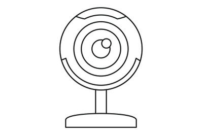 Web camera icon, outline style