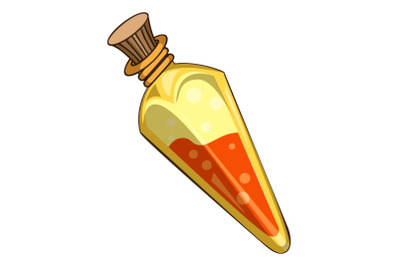 Magic potion icon, cartoon style